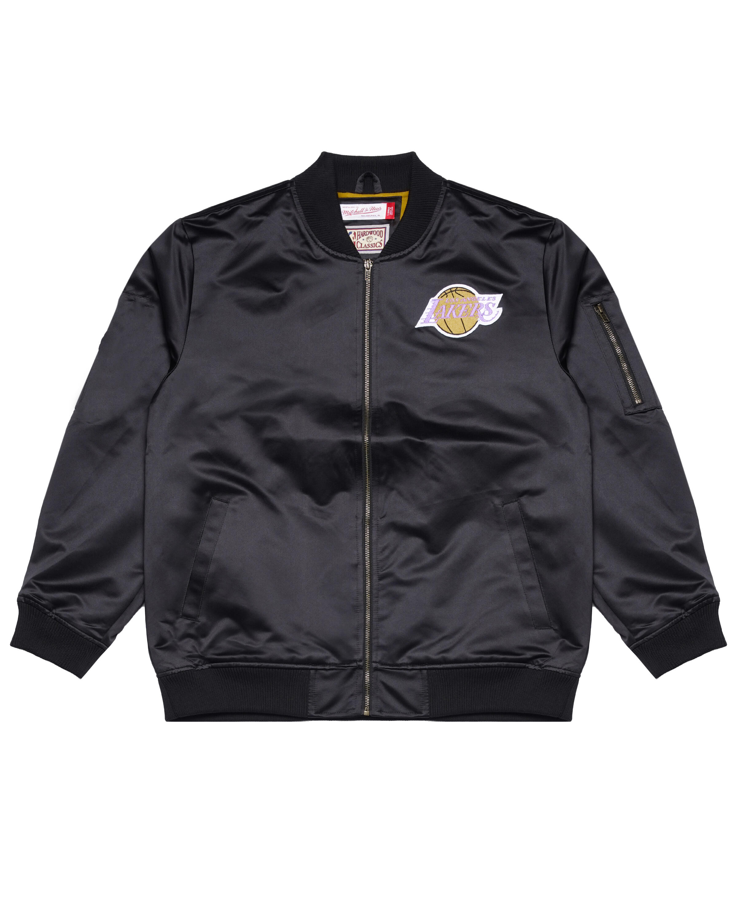 Mitchell Ness NBA LIGHTWEIGHT SATIN BOMBER LA LAKERS SJKT6599 LALYYPPPBLCK AFEW STORE